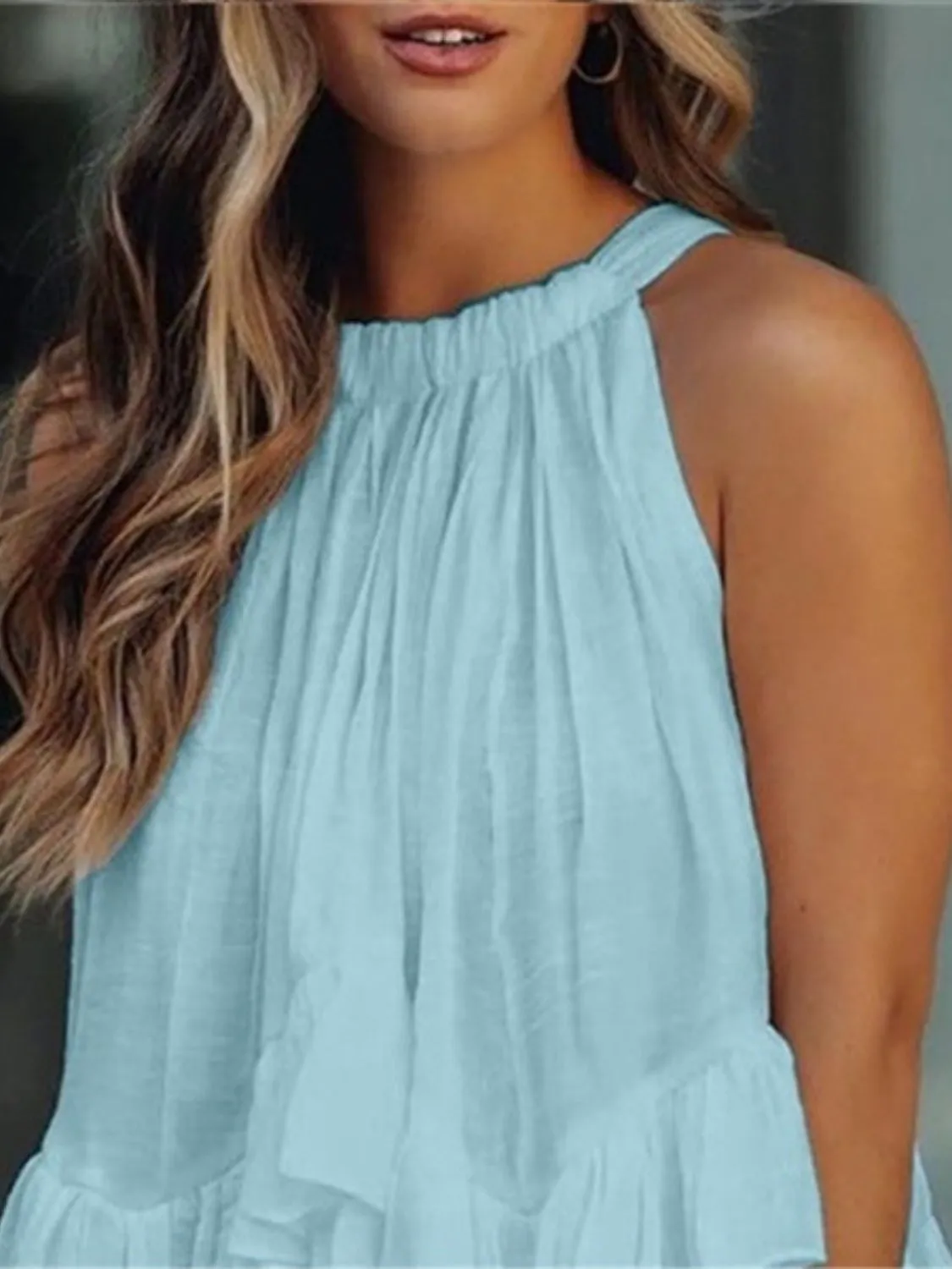 🌸 Full-Size Ruched Round Neck Tank 🌸