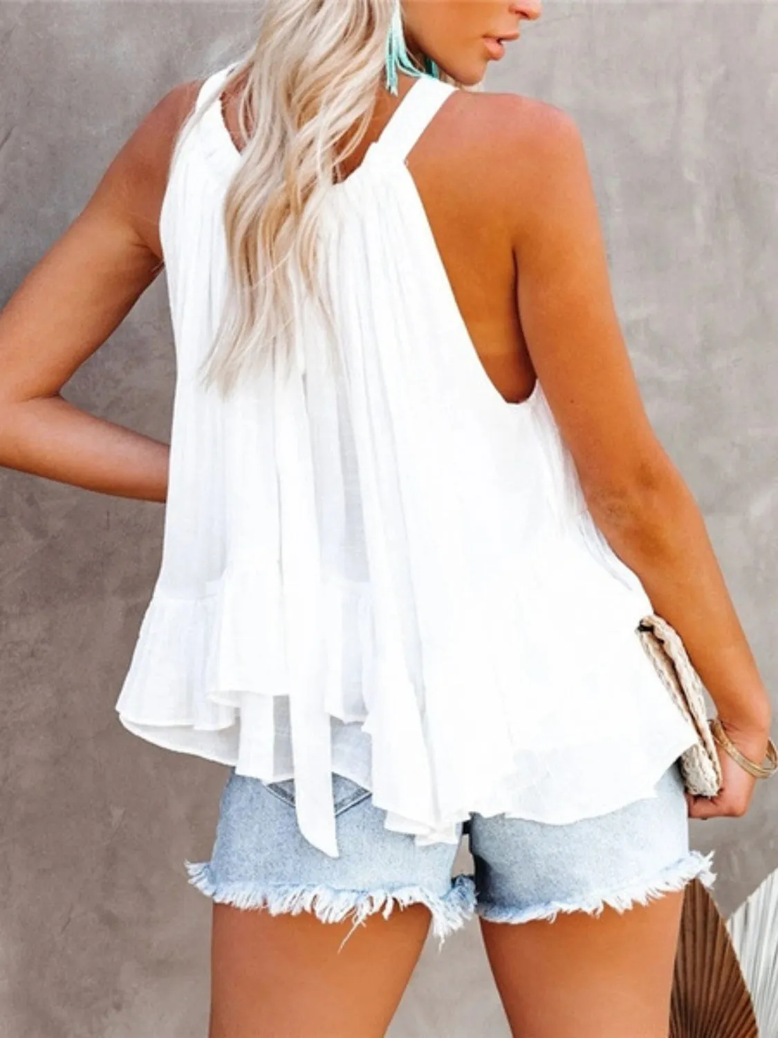 🌸 Full-Size Ruched Round Neck Tank 🌸