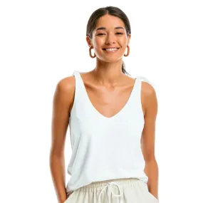 Adrianna Sun Farer Tie Shoulder Tank Top
