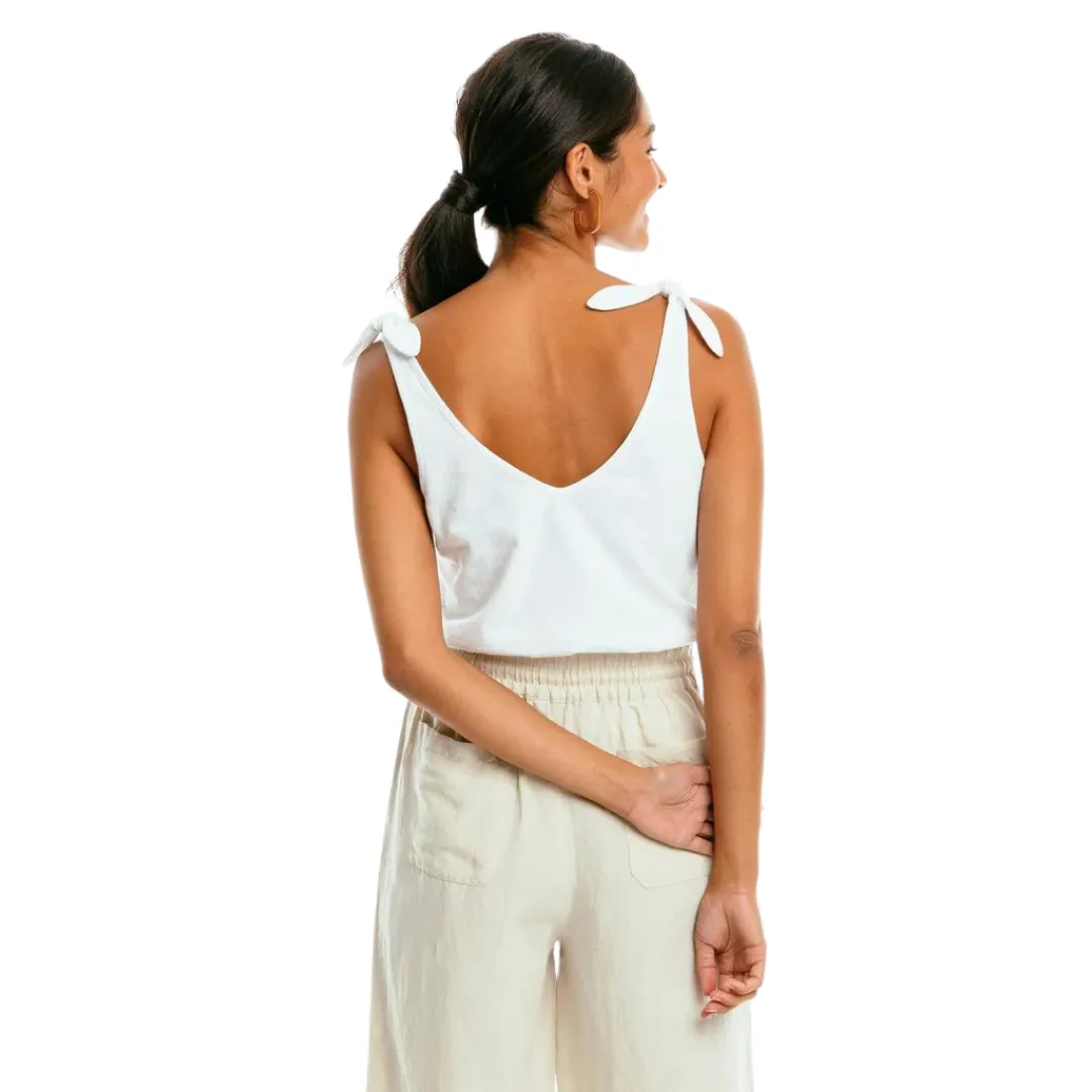 Adrianna Sun Farer Tie Shoulder Tank Top