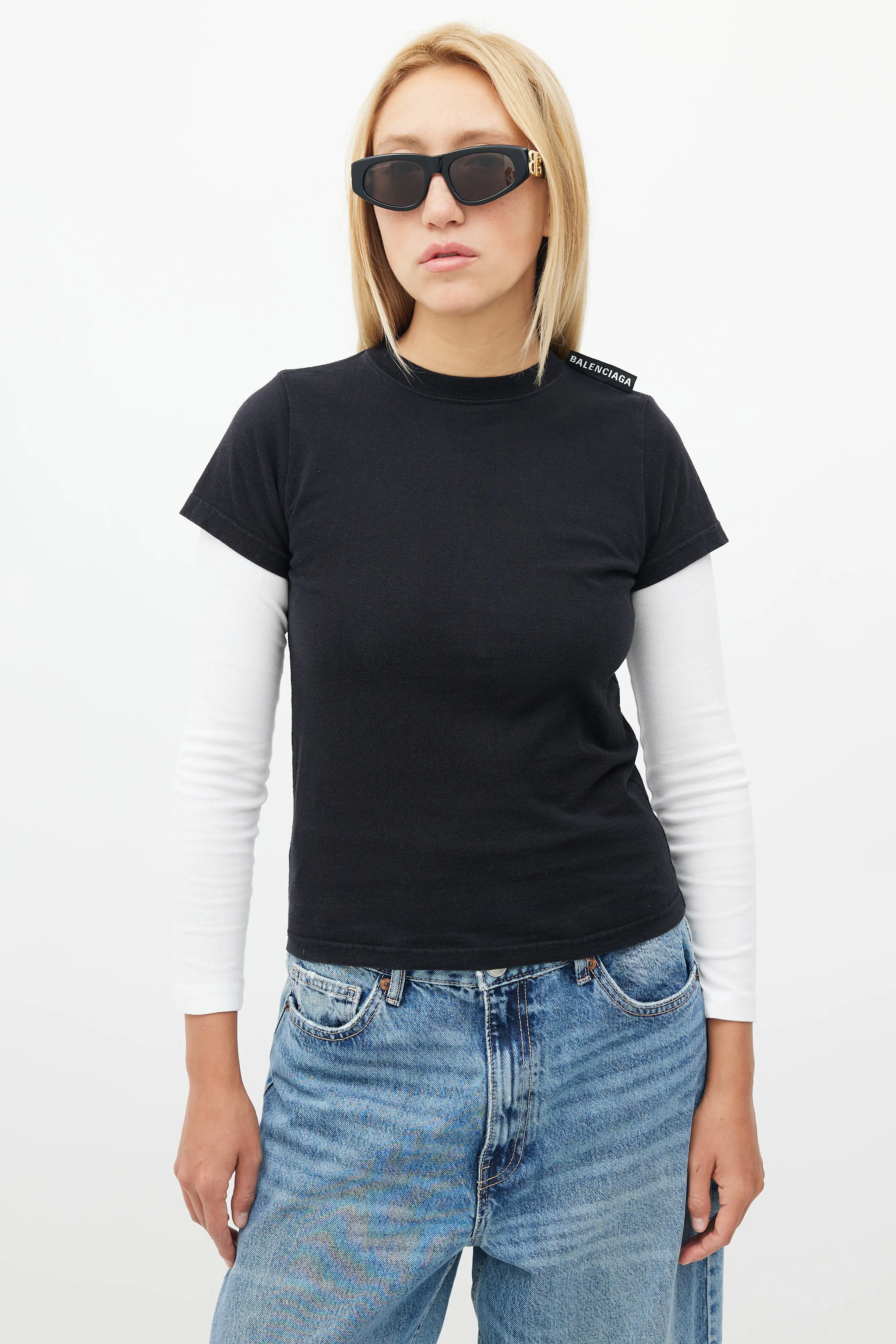 Black Logo Fitted T-Shirt
