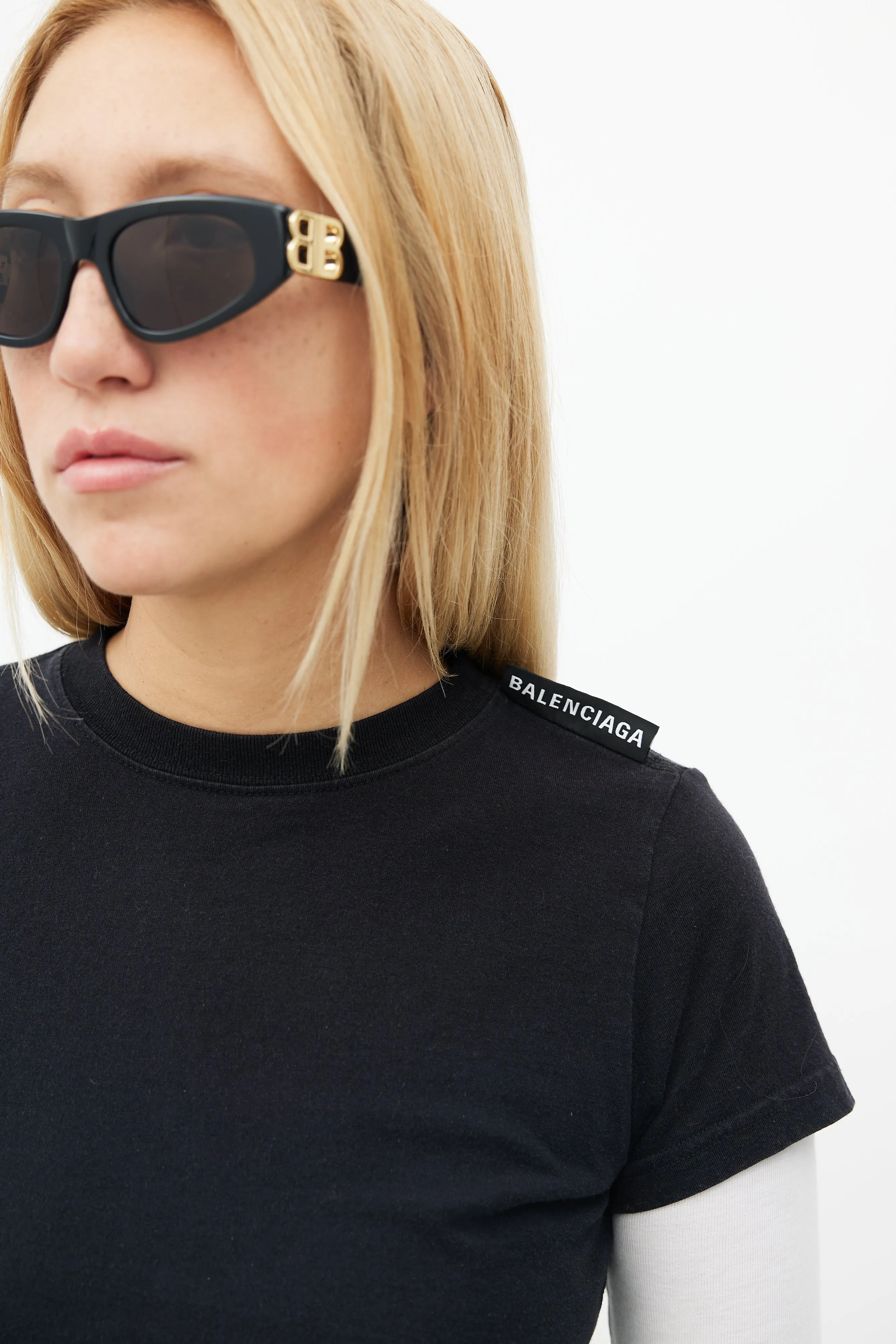 Black Logo Fitted T-Shirt