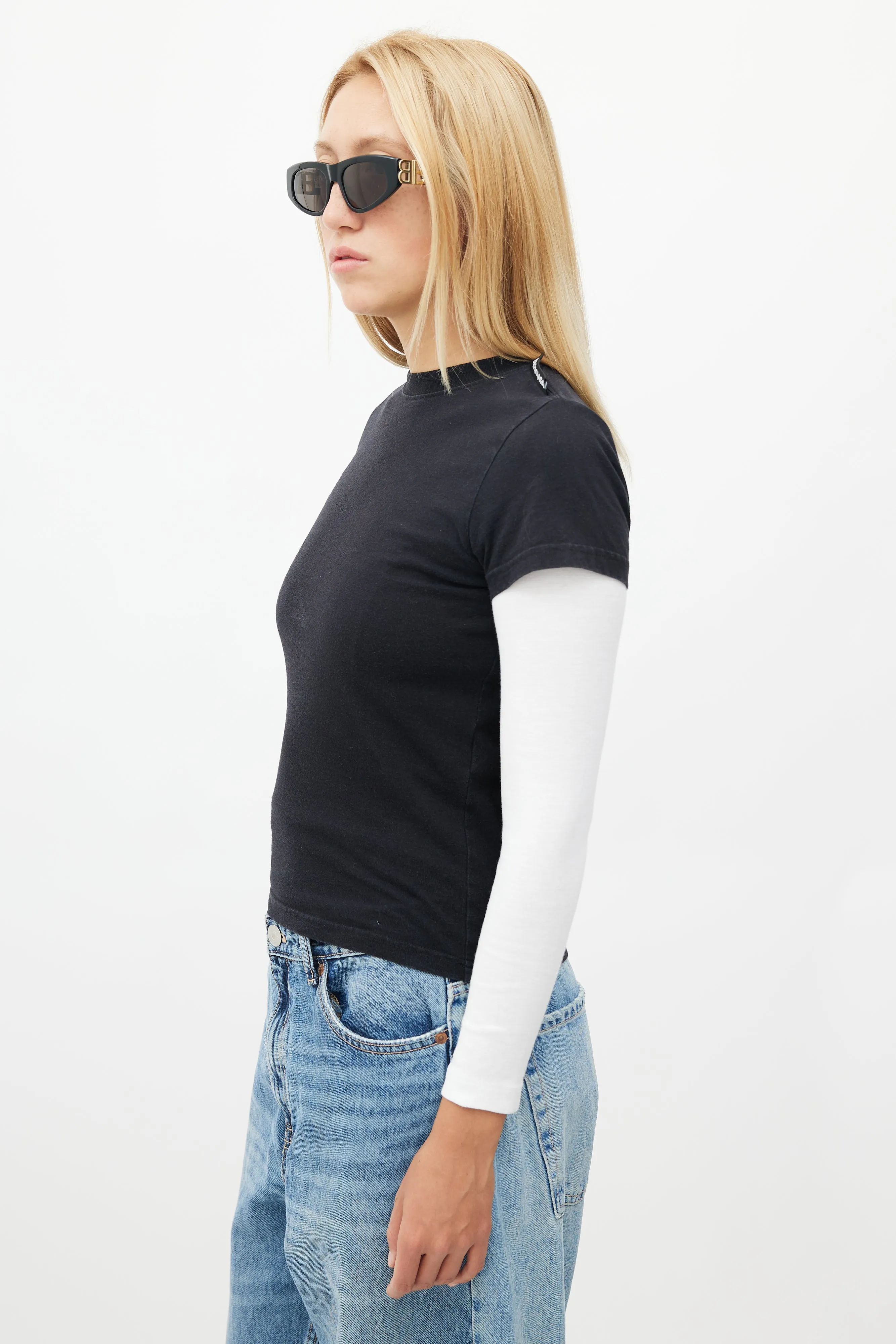 Black Logo Fitted T-Shirt