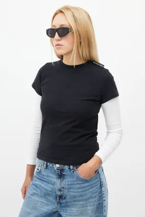 Black Logo Fitted T-Shirt