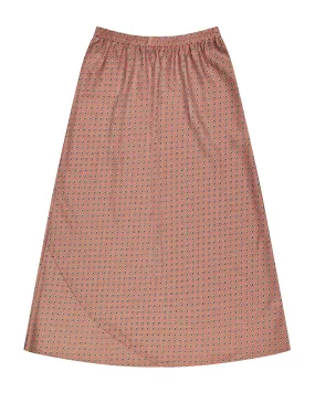 Bliss Satin Slip Skirt Tan Geo