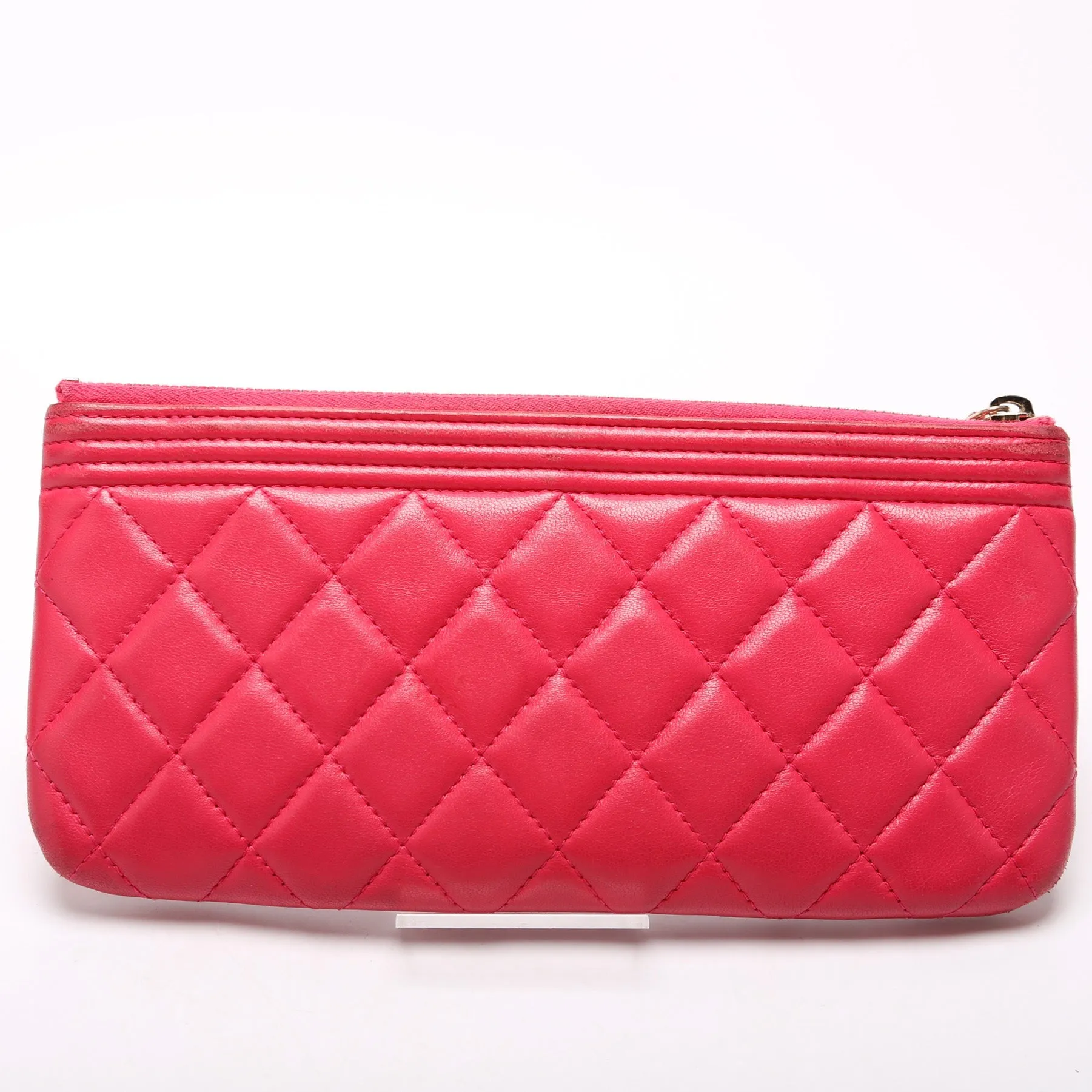 Boy Zipped Pouch Quilted Lambskin