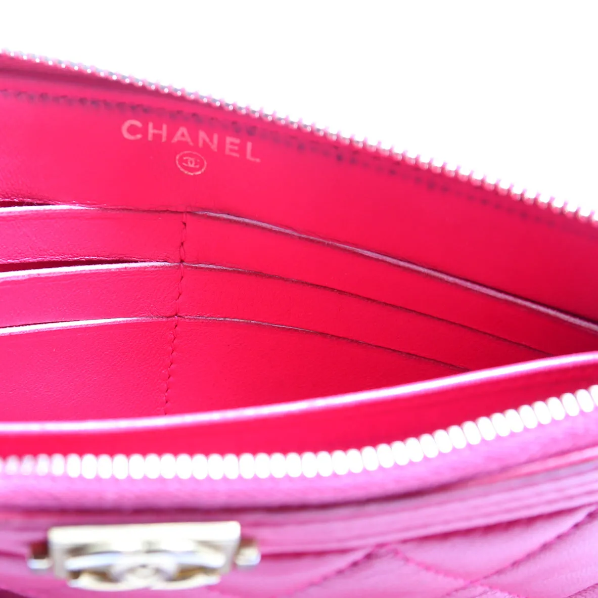 Boy Zipped Pouch Quilted Lambskin