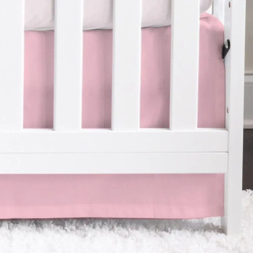 Crib Skirt | Ocean Surfer Girl Solid Pink
