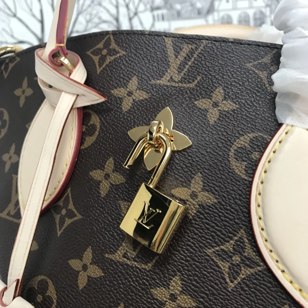 FLOWER ZIPPED TOTE PM