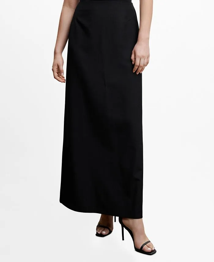 MANGO Women's Flowy Long Skirt