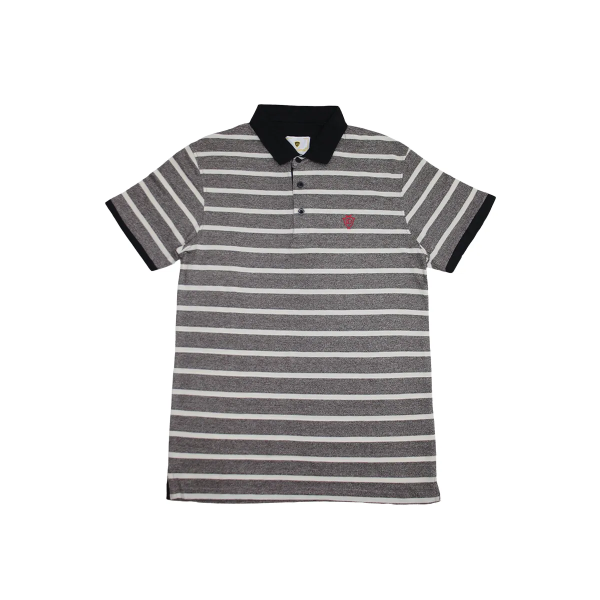 MENS ORGANIC STRIPED COLAR TSHIRT