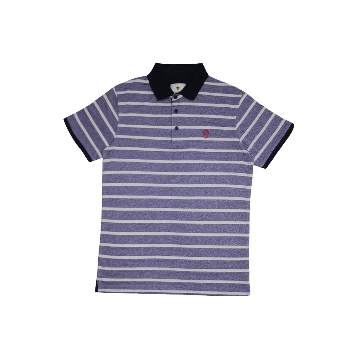 MENS ORGANIC STRIPED COLAR TSHIRT