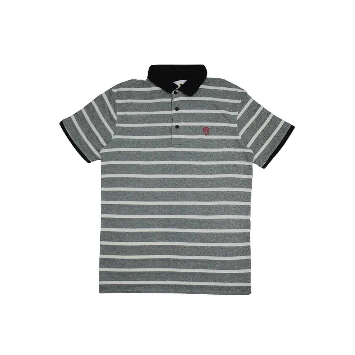 MENS ORGANIC STRIPED COLAR TSHIRT