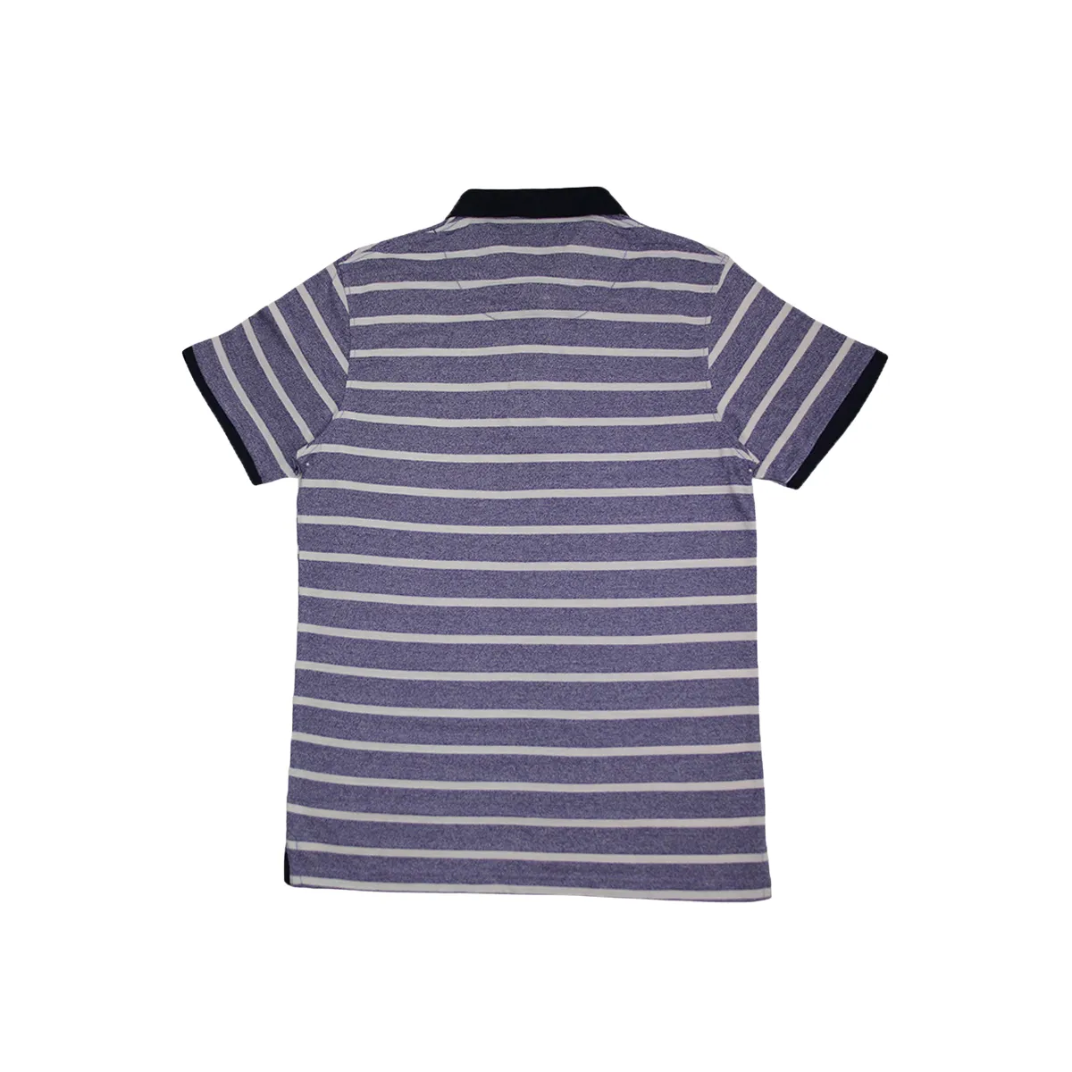 MENS ORGANIC STRIPED COLAR TSHIRT
