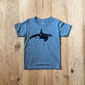 Orca Whale - Toddler Triblend T-Shirt (Grey)