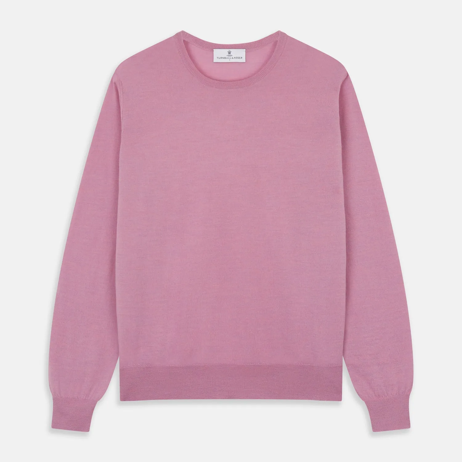 Pink Merino Kingston Crew Neck Jumper