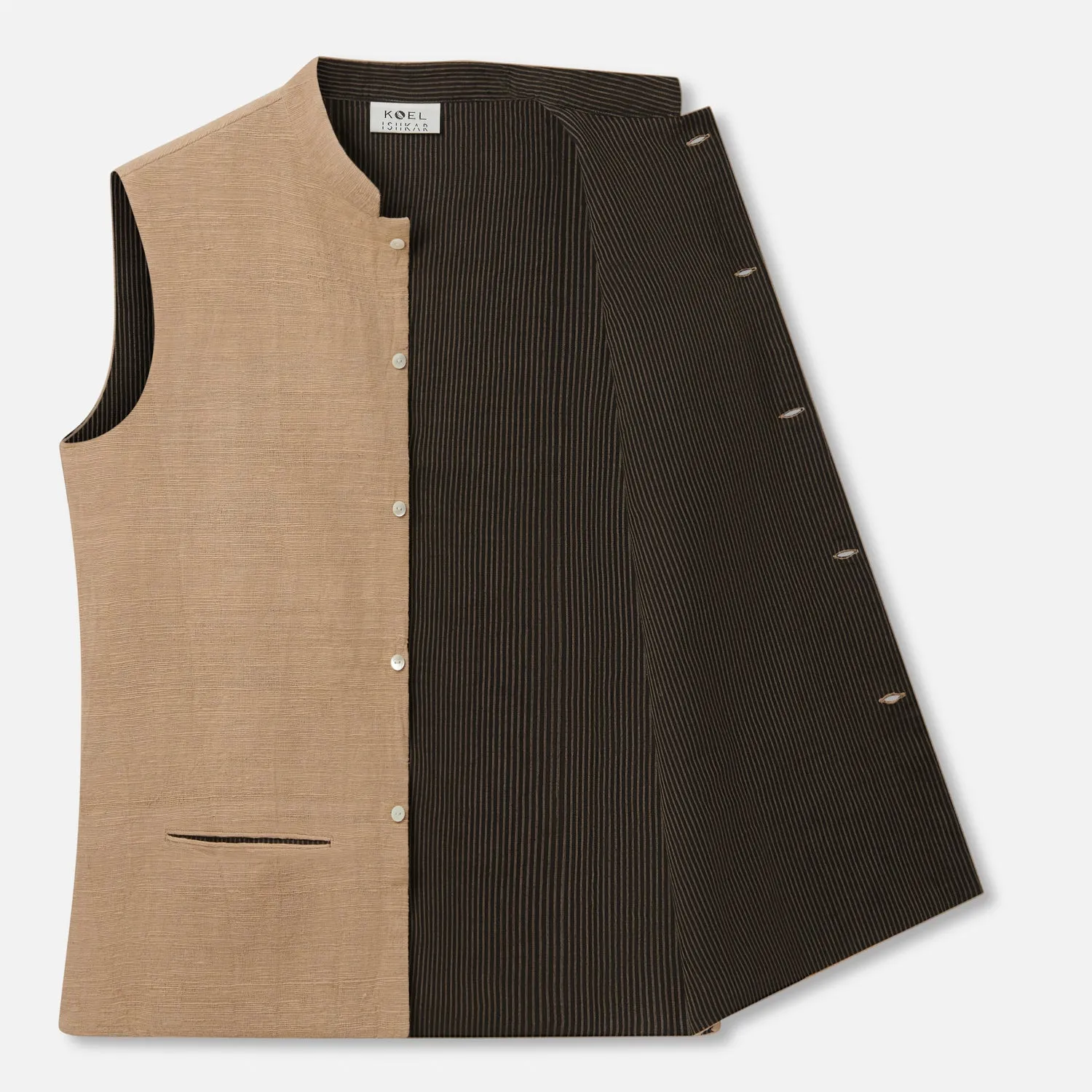 Sand Cotton Waistcoat