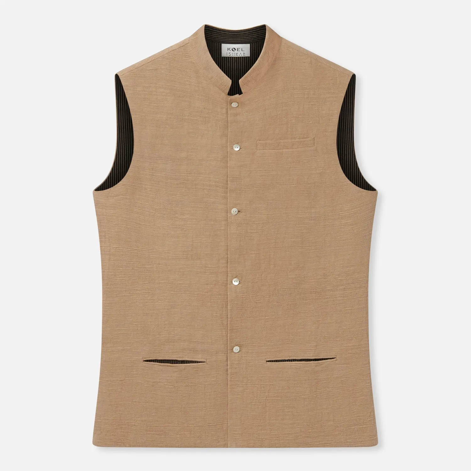 Sand Cotton Waistcoat