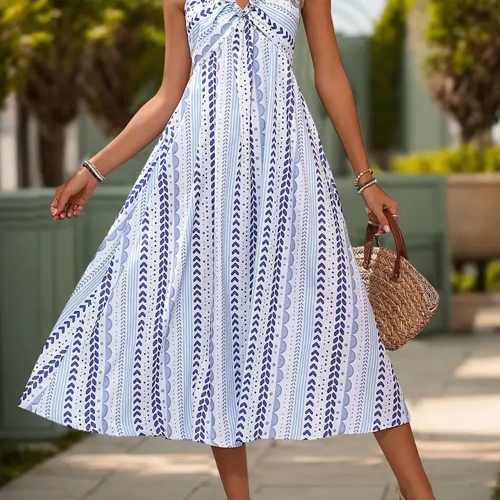 Strappy V-Neck Dress