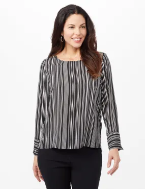 Striped Crepe Blouse